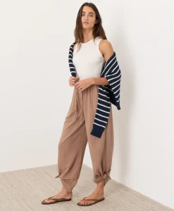 Women Pact Organic Coastal Double Gauze Split Hem Pant