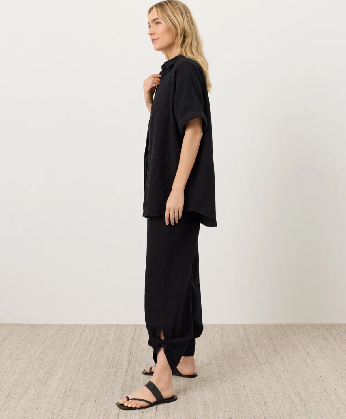 Women Pact Organic Coastal Double Gauze Split Hem Pant