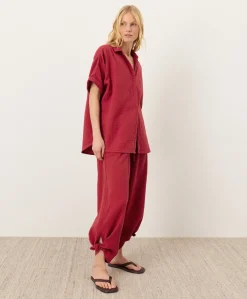Women Pact Organic Coastal Double Gauze Split Hem Pant