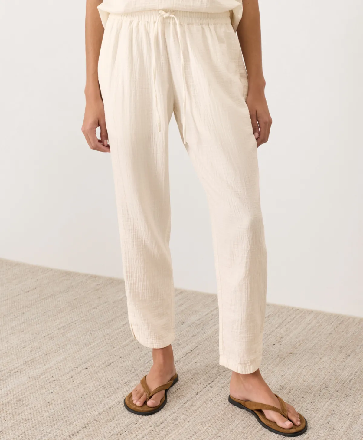 Women Pact Organic Coastal Double Gauze Tapered Pull-On Pant