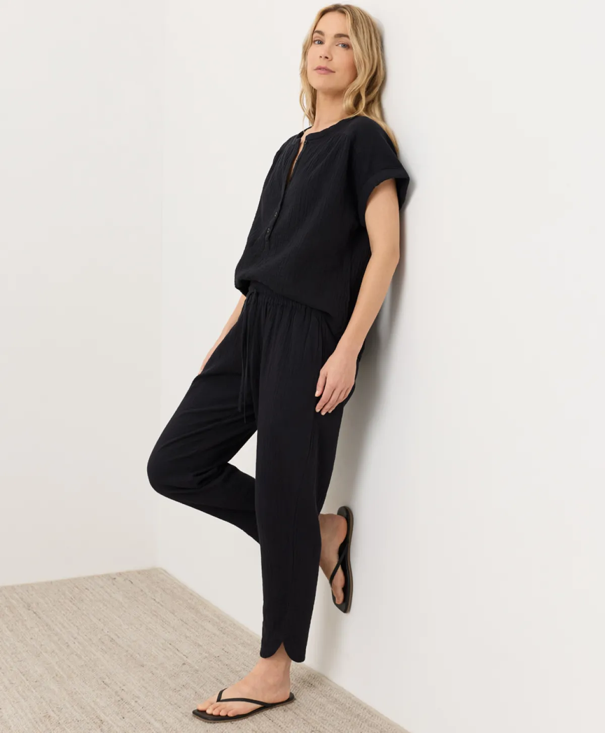 Women Pact Organic Coastal Double Gauze Tapered Pull-On Pant
