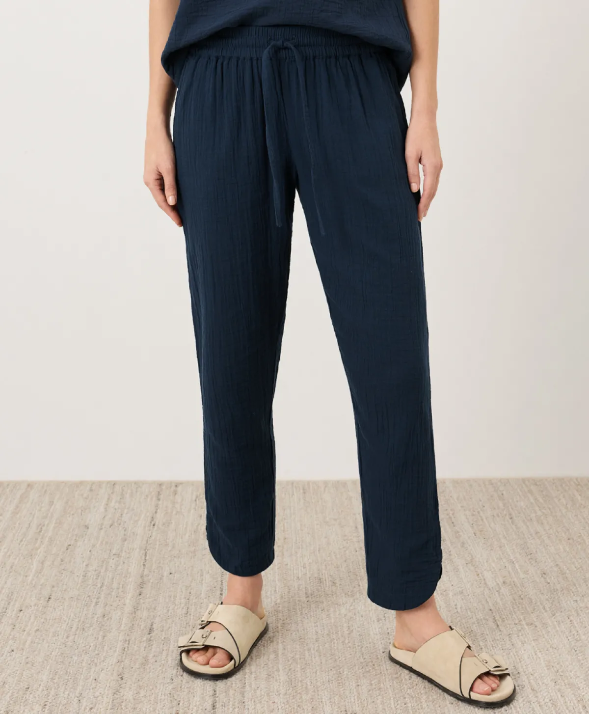 Women Pact Organic Coastal Double Gauze Tapered Pull-On Pant