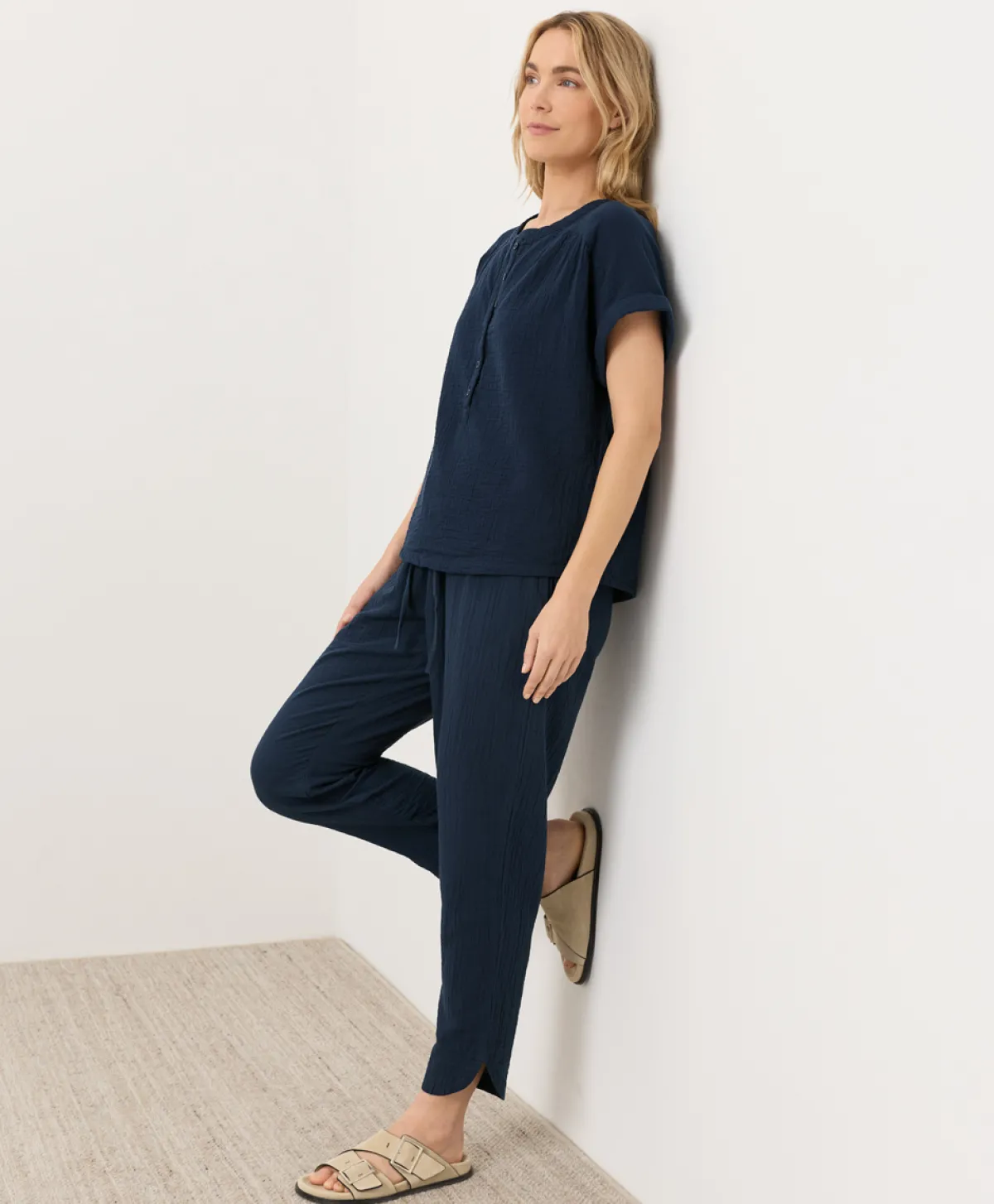 Women Pact Organic Coastal Double Gauze Tapered Pull-On Pant