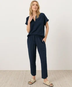 Women Pact Organic Coastal Double Gauze Tapered Pull-On Pant