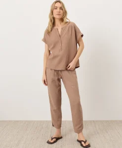 Women Pact Organic Coastal Double Gauze Tapered Pull-On Pant