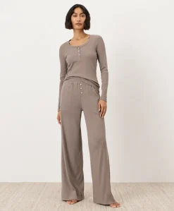 Women Pact Organic Dream Rib Slim Henley
