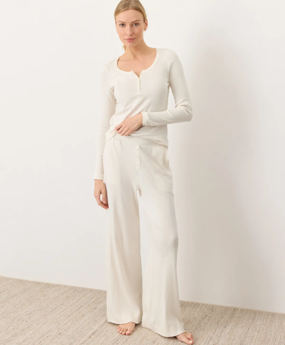 Women Pact Organic Dream Rib Slim Henley