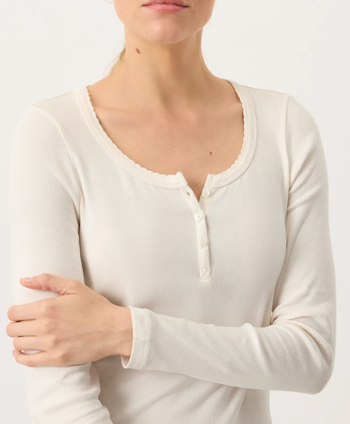 Women Pact Organic Dream Rib Slim Henley