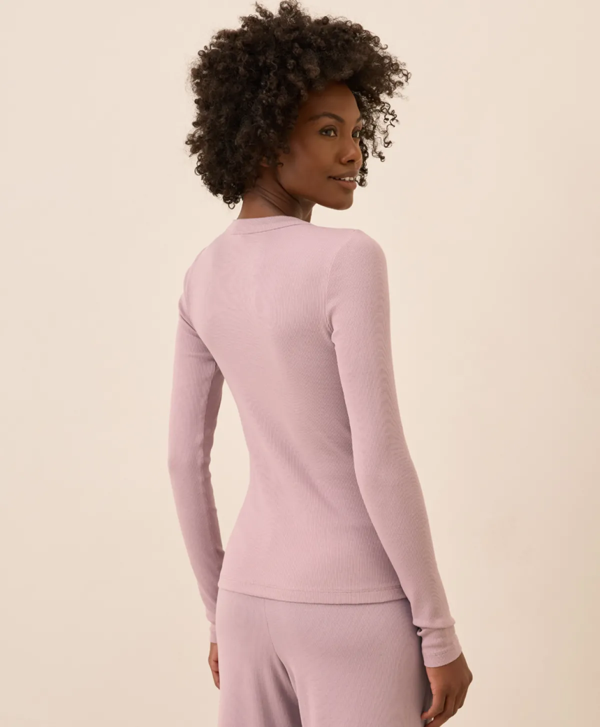 Women Pact Organic Easy Rib Slim Henley