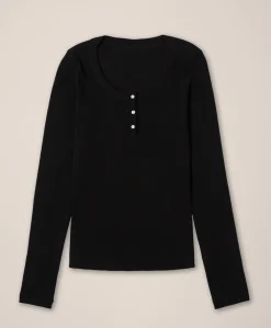 Women Pact Organic Easy Rib Slim Henley