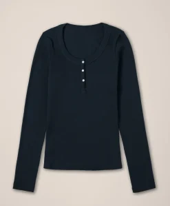 Women Pact Organic Easy Rib Slim Henley