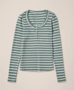 Women Pact Organic Easy Rib Slim Henley