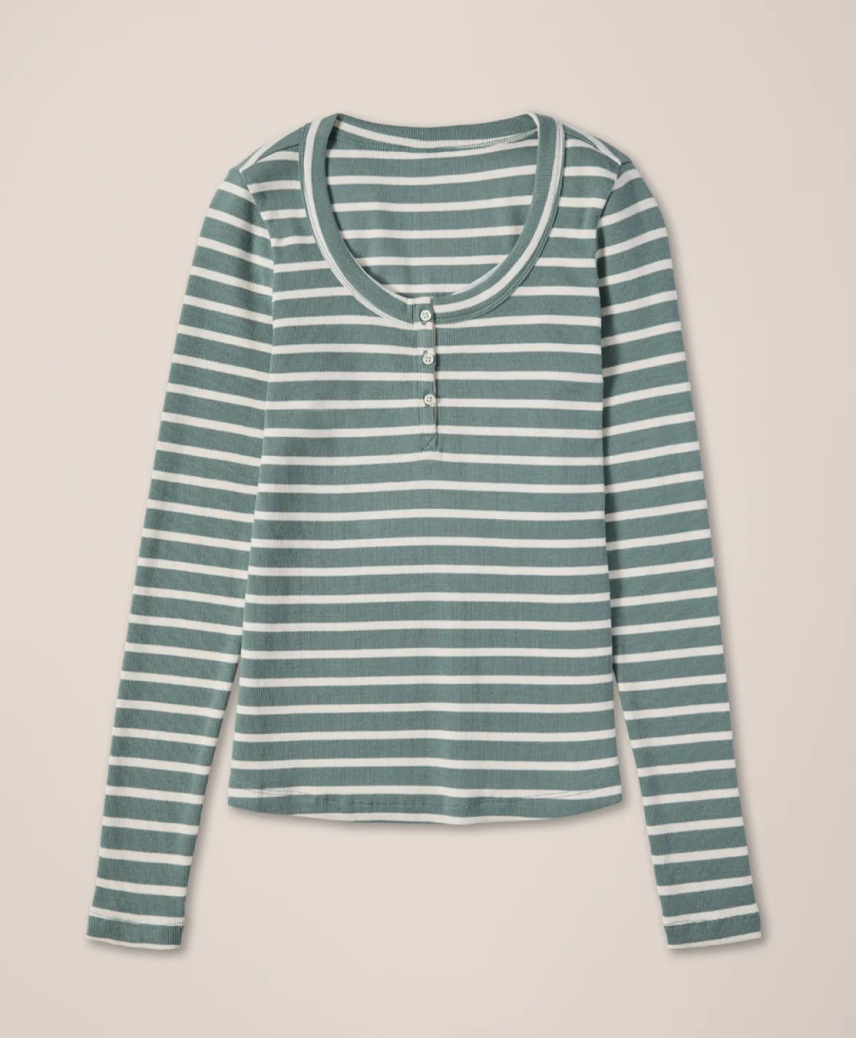 Women Pact Organic Easy Rib Slim Henley