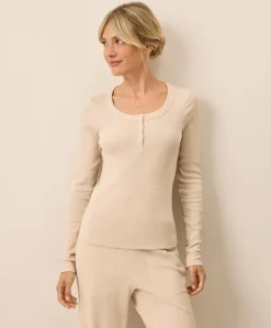 Women Pact Organic Easy Rib Slim Henley