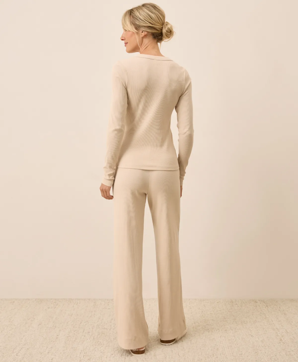 Women Pact Organic Easy Rib Slim Henley