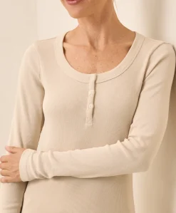 Women Pact Organic Easy Rib Slim Henley