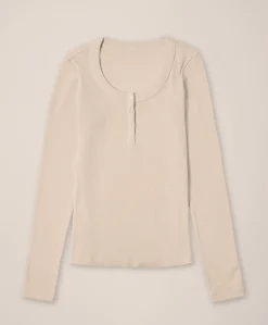 Women Pact Organic Easy Rib Slim Henley