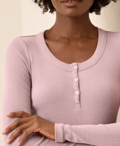 Women Pact Organic Easy Rib Slim Henley