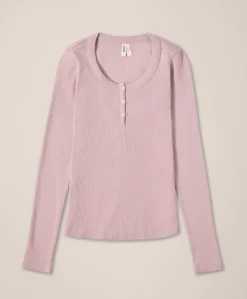 Women Pact Organic Easy Rib Slim Henley