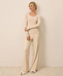 Women Pact Organic Easy Rib Wide Leg Lounge Pant