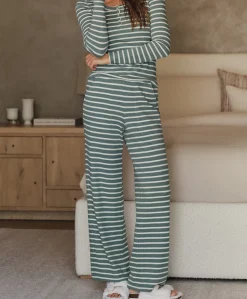 Women Pact Organic Easy Rib Wide Leg Lounge Pant