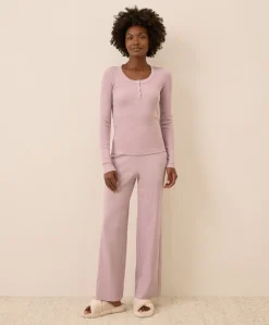 Women Pact Organic Easy Rib Wide Leg Lounge Pant