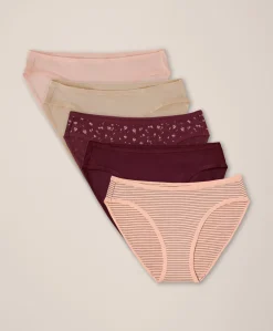 Women Pact Organic Everyday Classic Fit Bikini 5-Pack