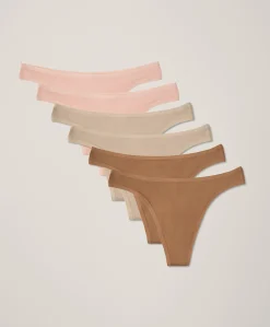 Women Pact Organic Everyday Classic Fit Thong 6-Pack