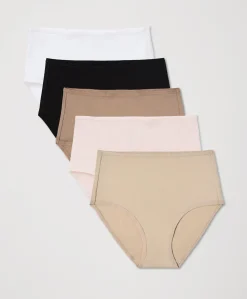 Women Pact Organic Everyday High Rise Brief 5-Pack