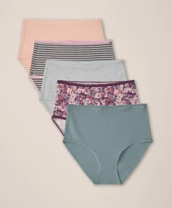 Women Pact Organic Everyday High Rise Brief 5-Pack