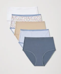 Women Pact Organic Everyday High Rise Brief 5-Pack