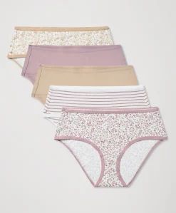 Women Pact Organic Everyday Mid Rise Hipster 5-Pack