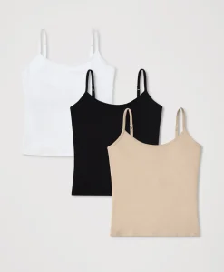 Women Pact Organic Everyday Shelf Bra Cami 3-Pack