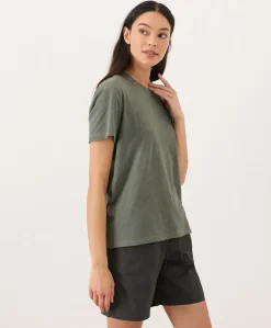 Women Pact Organic Featherweight Slub Relaxed Crewneck Tee