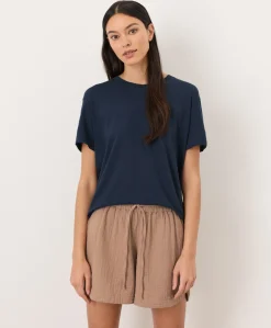 Women Pact Organic Featherweight Slub Relaxed Crewneck Tee