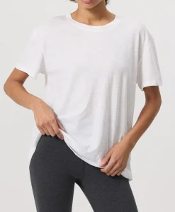 Women Pact Organic Featherweight Slub Relaxed Crewneck Tee