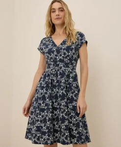 Women Pact Organic Fit & Flare Crossover Dress