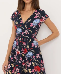Women Pact Organic Fit & Flare Crossover Dress