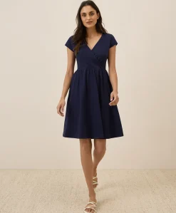 Women Pact Organic Fit & Flare Crossover Dress