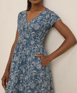 Women Pact Organic Fit & Flare Crossover Dress