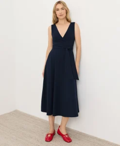 Women Pact Organic Fit & Flare Easy V-Neck Dress