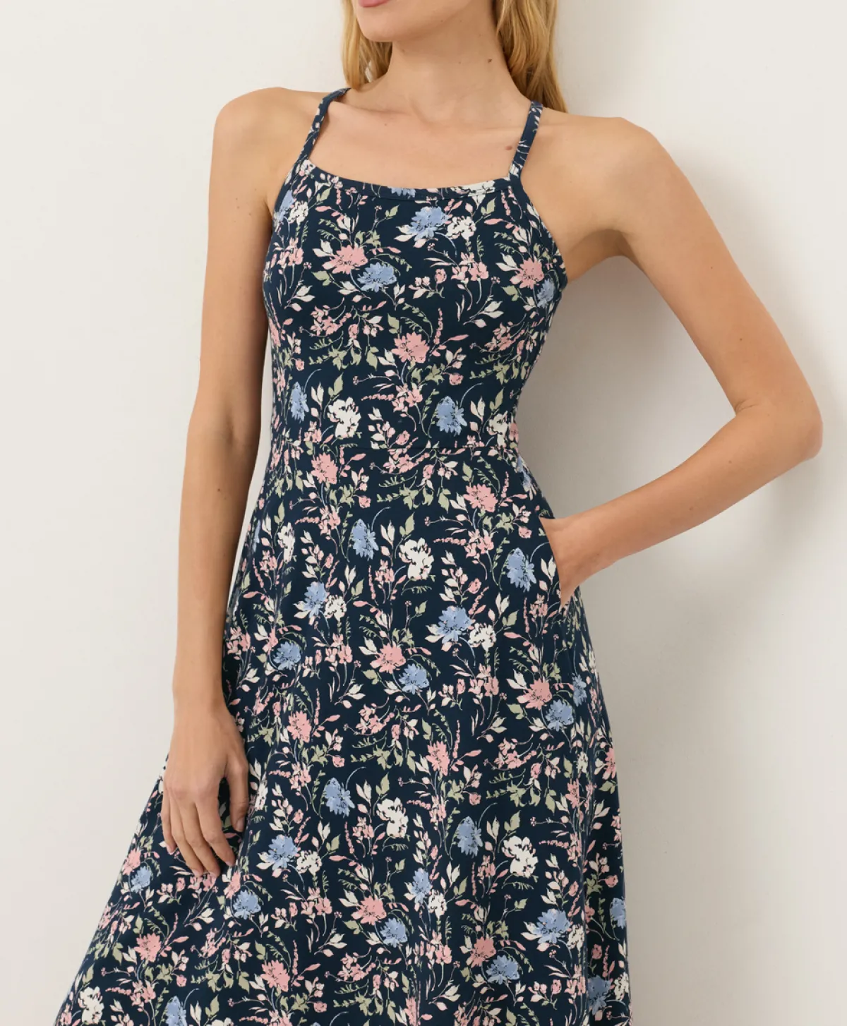 Women Pact Organic Fit & Flare Midi Dress