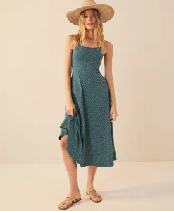 Women Pact Organic Fit & Flare Midi Dress
