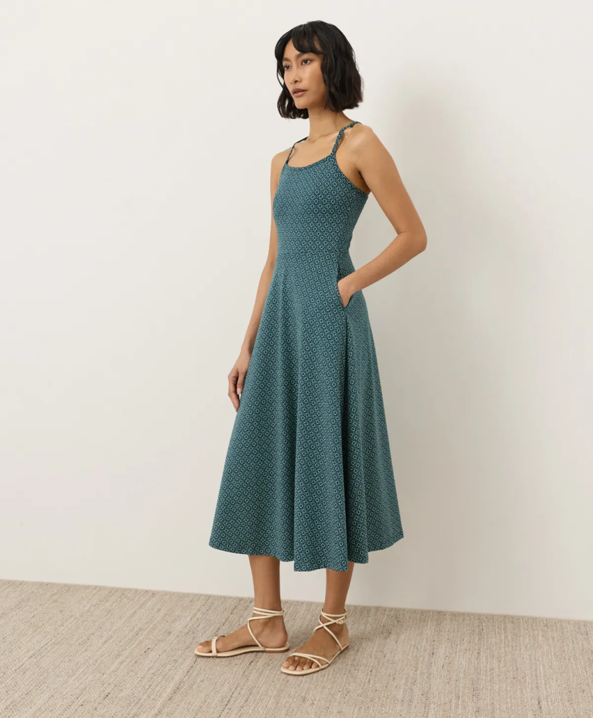 Women Pact Organic Fit & Flare Midi Dress