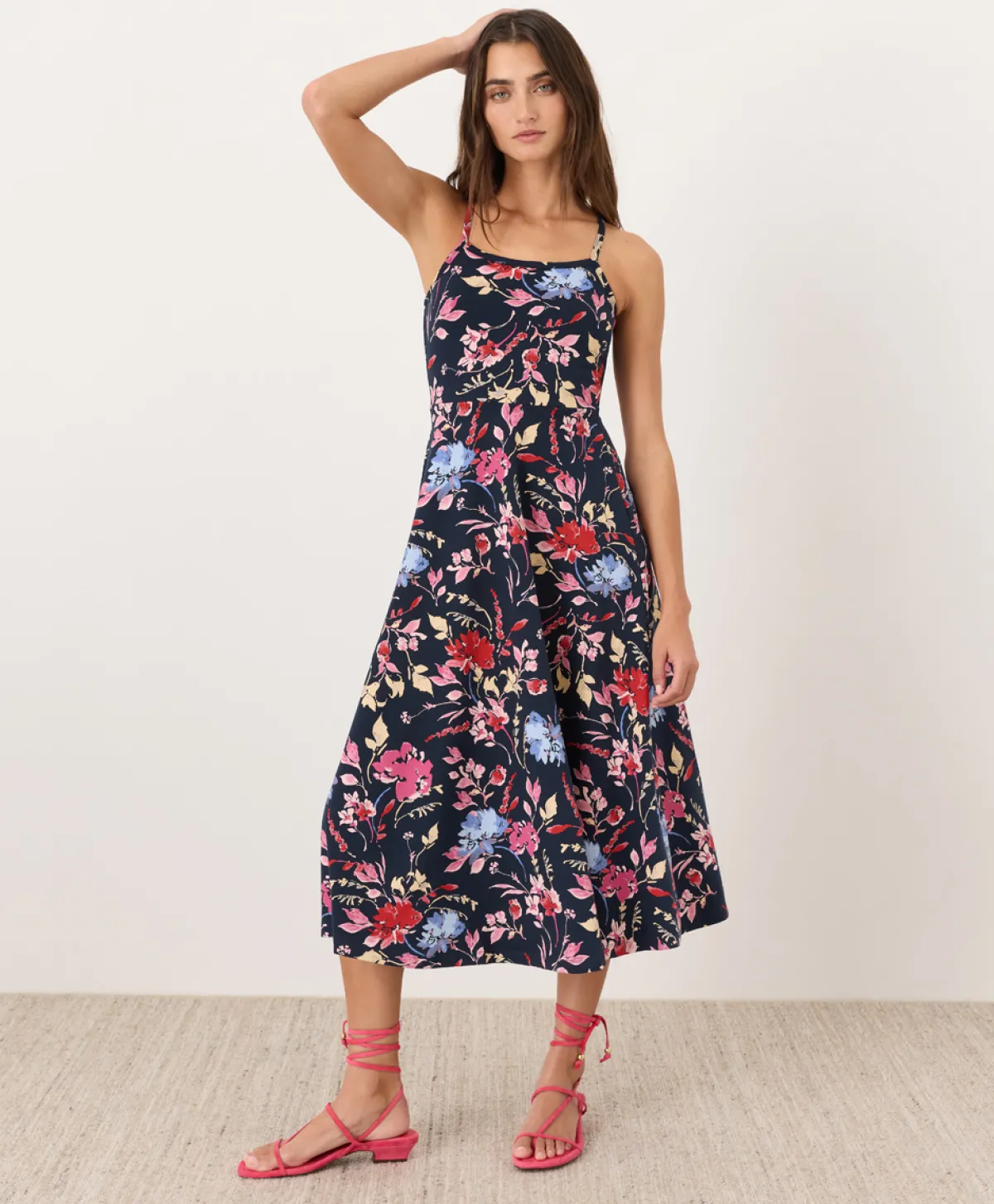 Women Pact Organic Fit & Flare Midi Dress