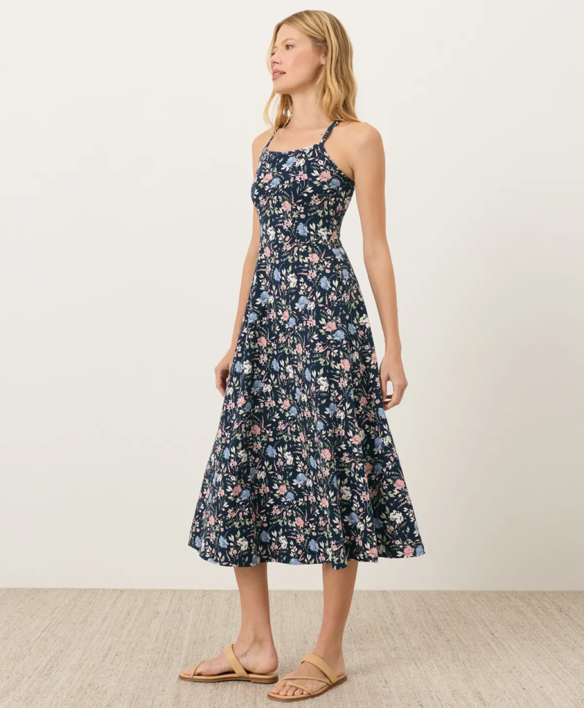 Women Pact Organic Fit & Flare Midi Dress