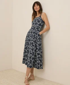 Women Pact Organic Fit & Flare Midi Dress
