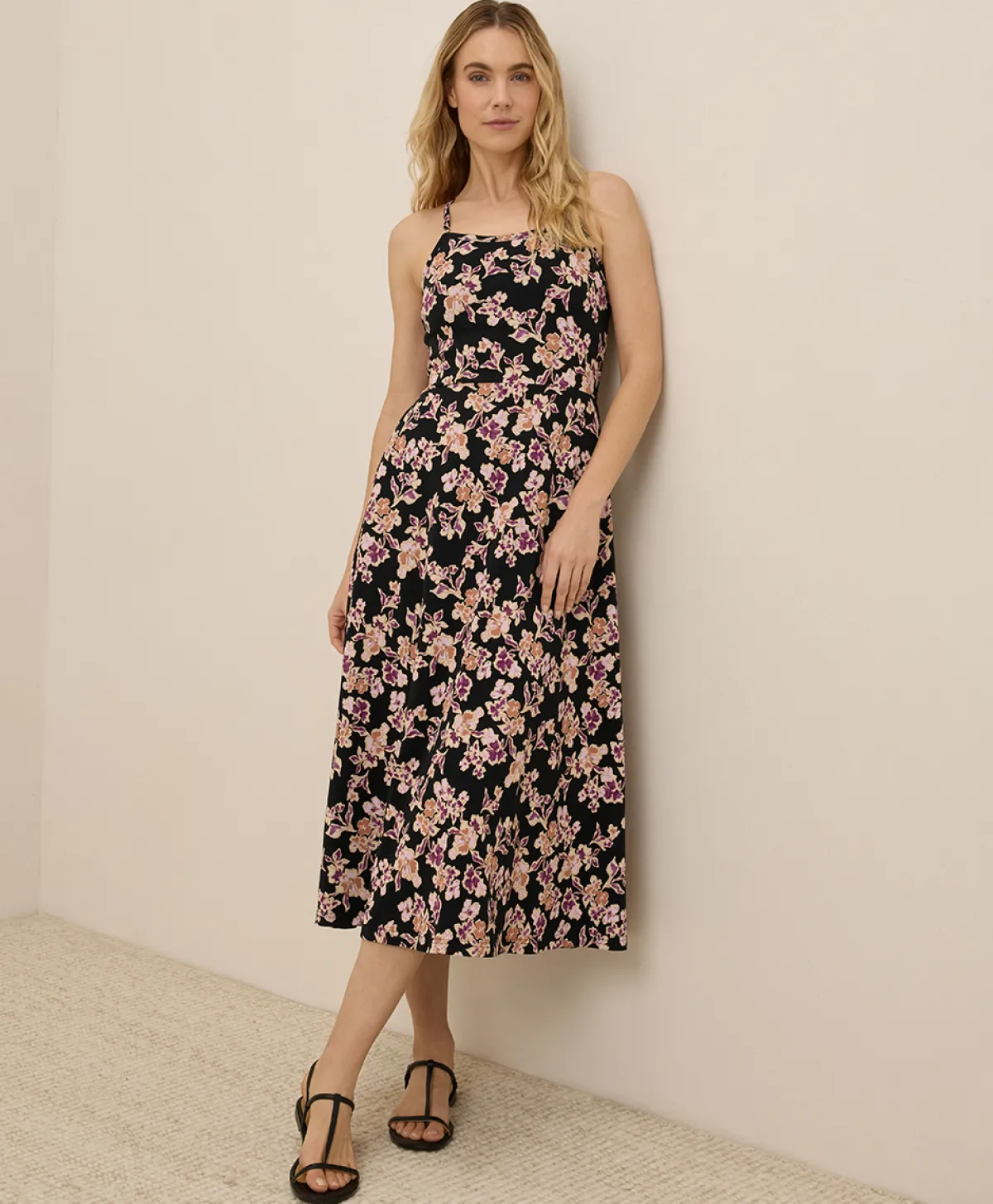 Women Pact Organic Fit & Flare Midi Dress