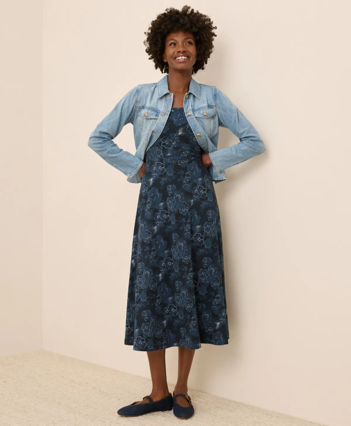 Women Pact Organic Fit & Flare Midi Dress