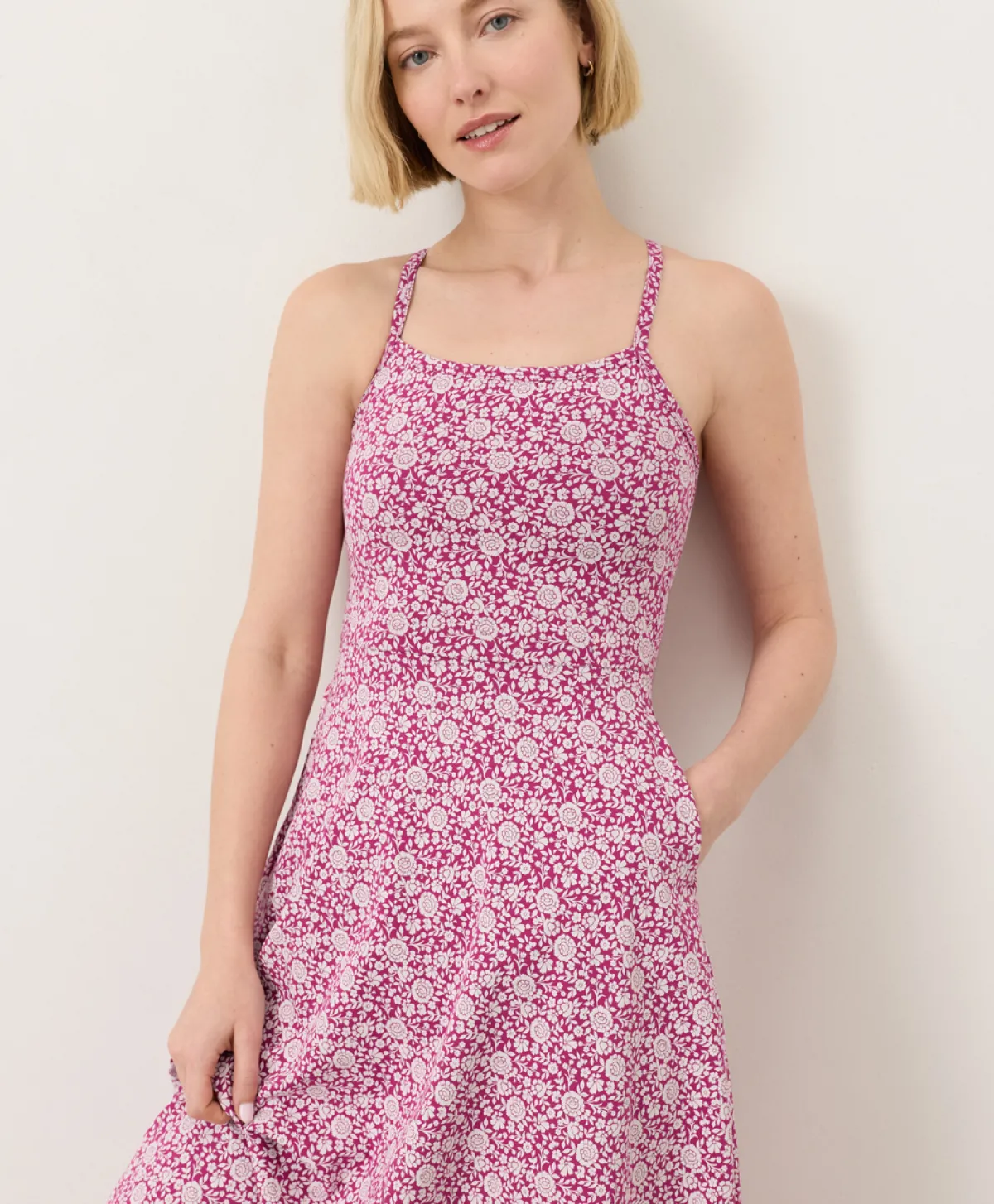 Women Pact Organic Fit & Flare Midi Dress